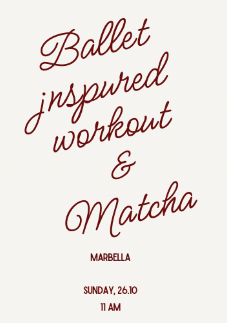 Ballet inspired workout and matcha Marbella